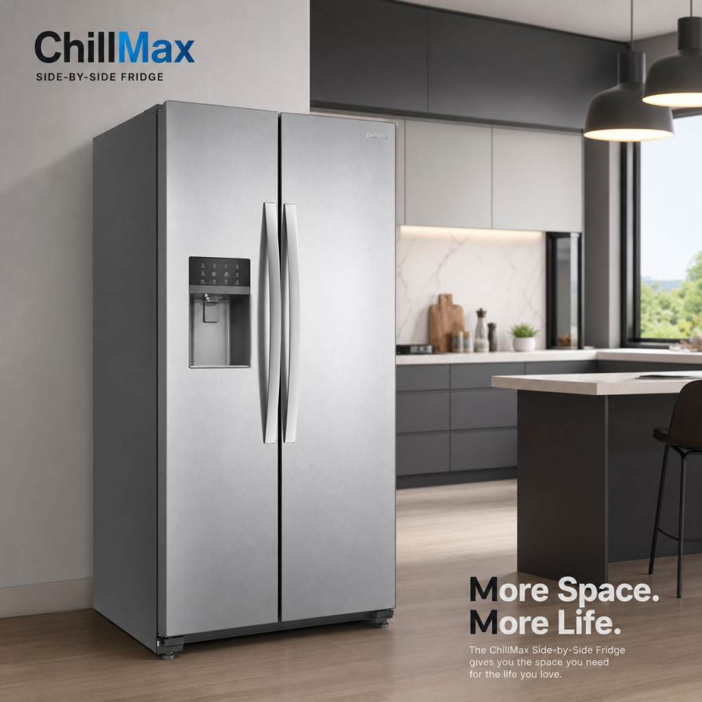 ChillMax Side-by-Side Fridge