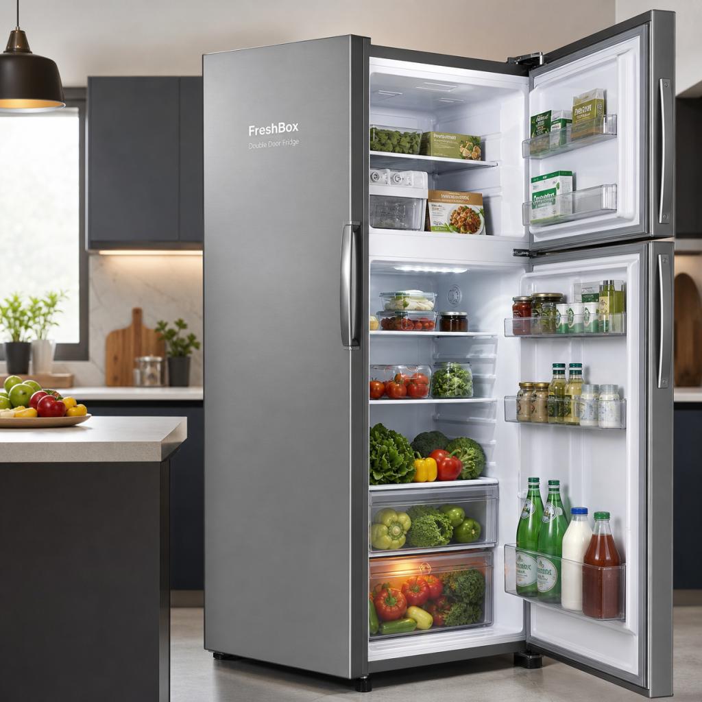 FreshBox Double Door Fridge